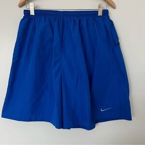 Vintage Nike 90’s blue 7” running shorts lined XL